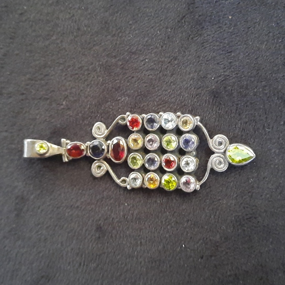 Vintage 925 & Rhinestone Pendant